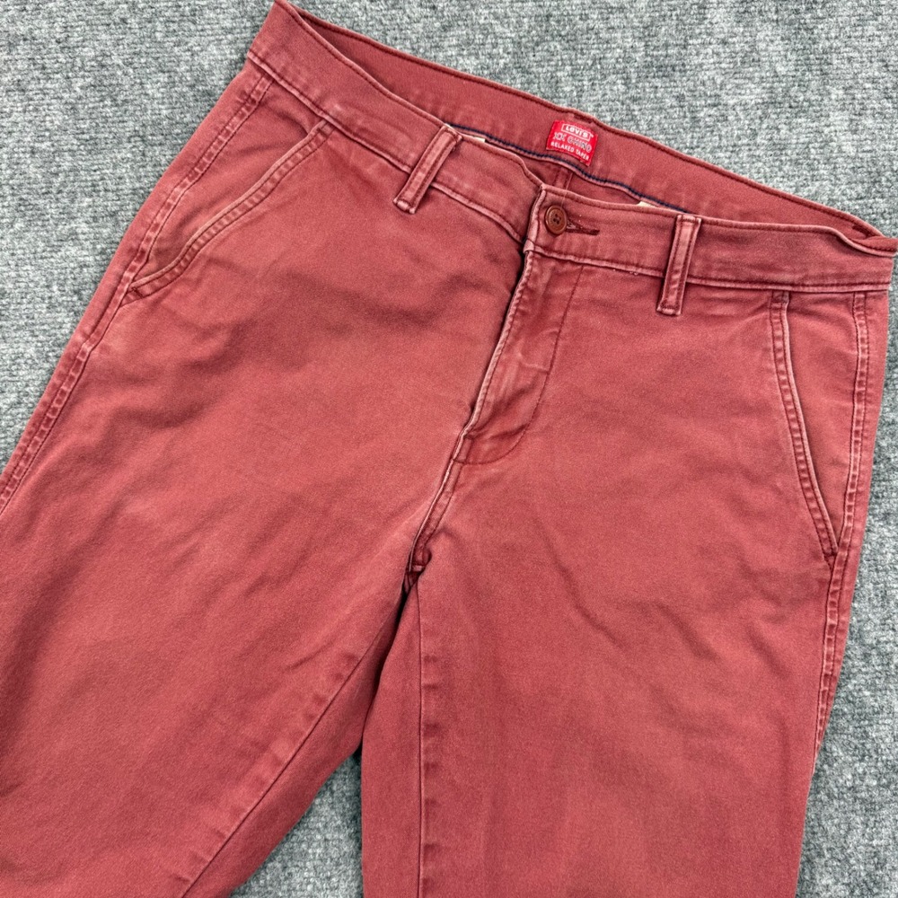 Levi's XX Chino Relaxed Taper Red Cotton Blend Men's Pants‎ W32 L29